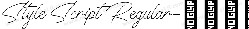 Style Script Regular字体转换